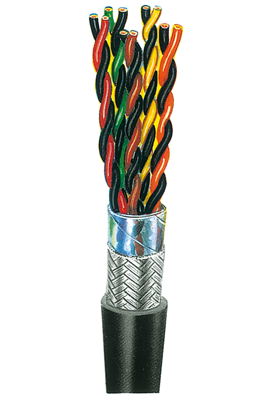 Control Cable, twisted pairs, shielded AWG 22, 2 Cores