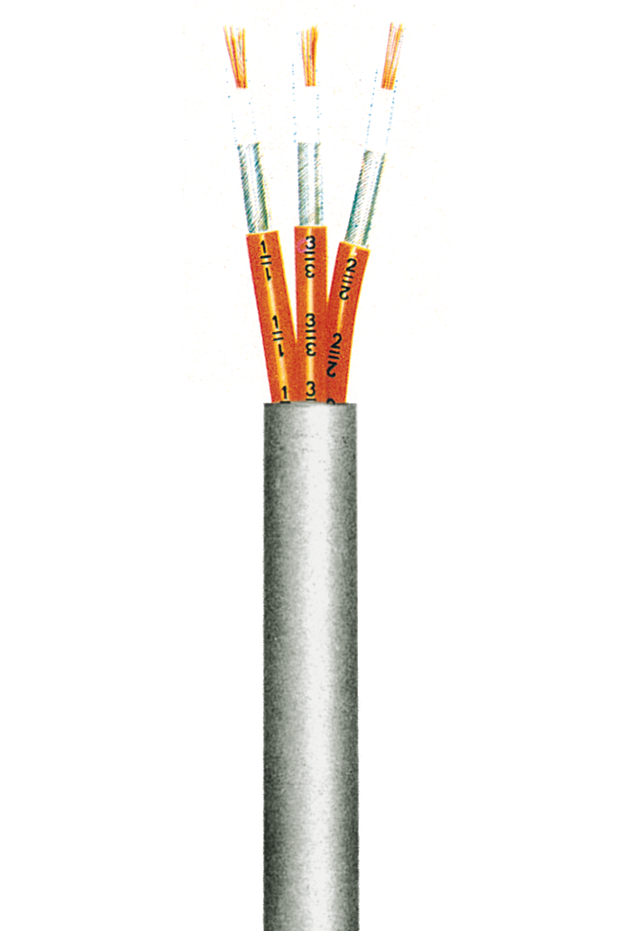 Flexible Control Cable, shielded with number print LiY(CB)Y-Y 0,25, 3 Cores