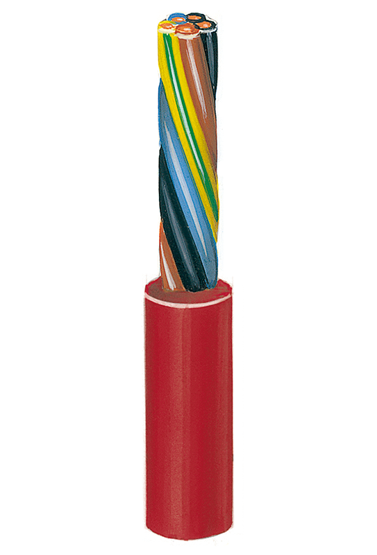 Silicone insulated, heat resistant Control Cable Si-SL-J 0,75, 5 Cores