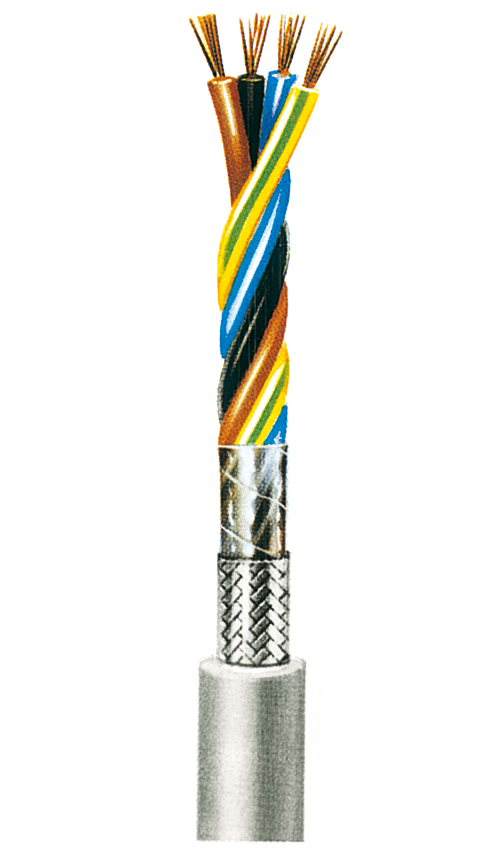 Power Cable, shielded (N)YMHCY-J 1,5, 4 Cores Power Cable, shielded (N)YMHCY-J 1,5, 4 Cores