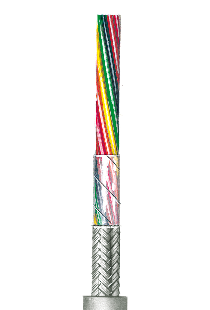 Flexible gray Control Cable, shielded AWG 20 C, 2 Cores Flexible gray Control Cable, shielded AWG 20 C, 2 Cores