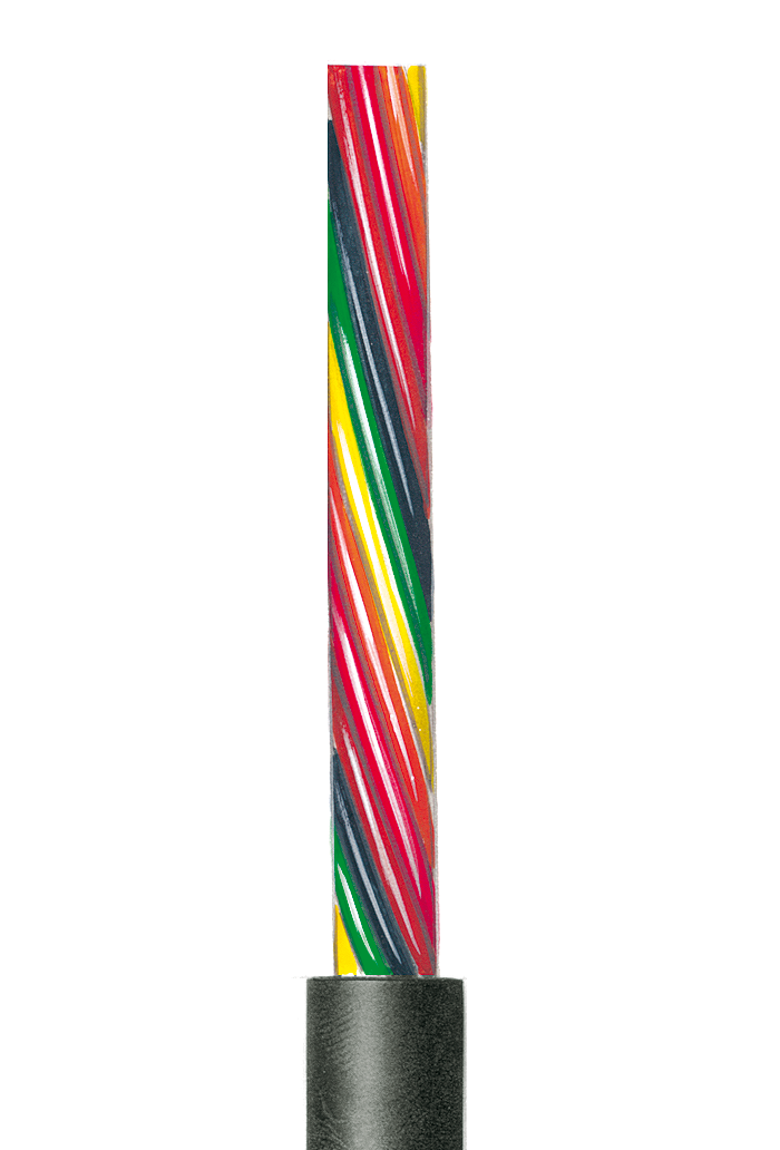 Flexible schwarze Steuerleitung, ungeschirmt AWG 18 UL 2464/1061, 4 Adern