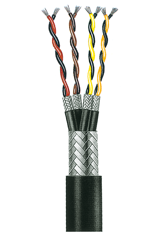 Control Cable, twisted pairs, shielded Li2Y(C)H-C11Y AWG 24, 2 Cores