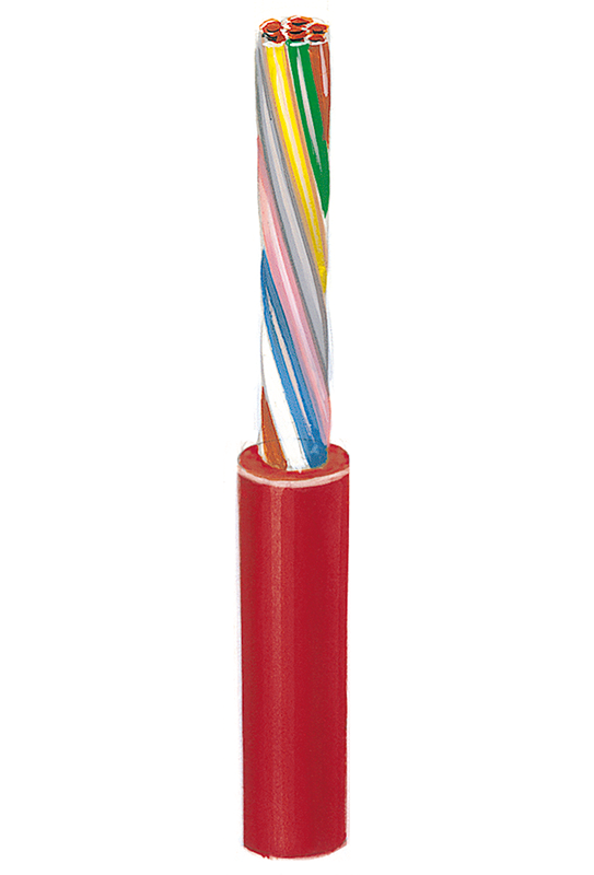 Silikonisolierte hochhitzebeständige Steuerleitung ohne Schutzleiter Si-SL-0  0,5, 4 Adern
