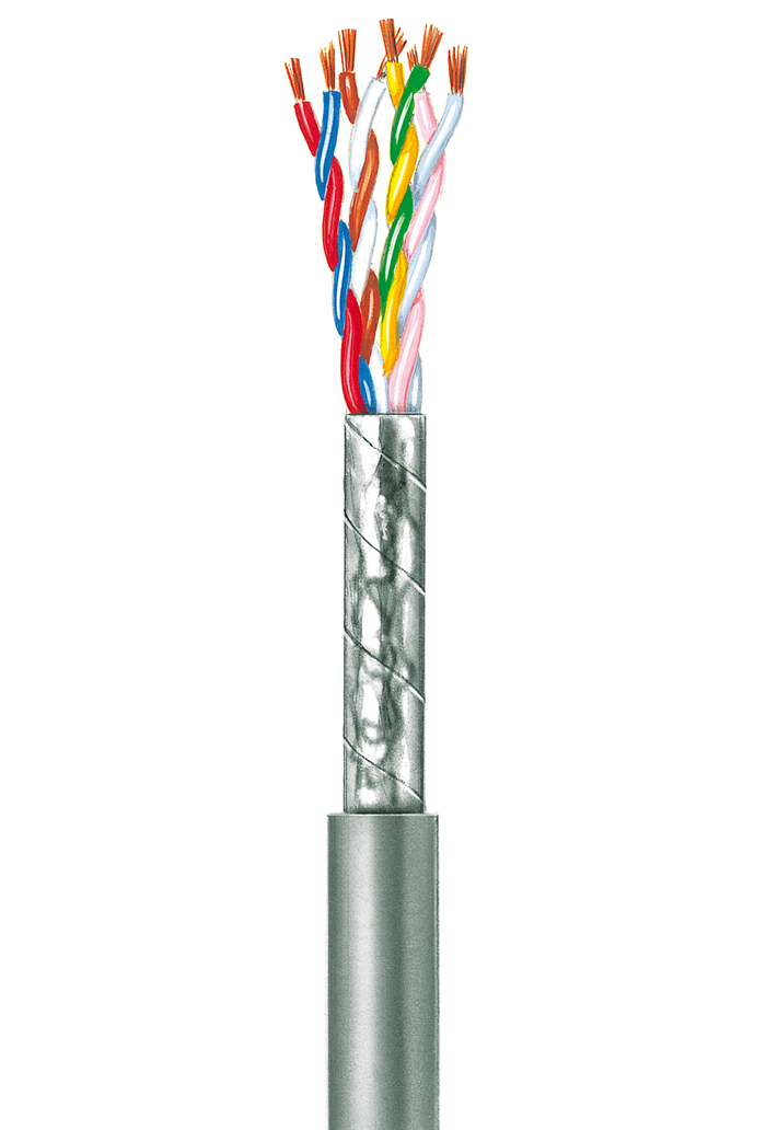 Flexible Connection Cable, twisted pairs, PVC jacket LiYY 0,14, 8 Cores