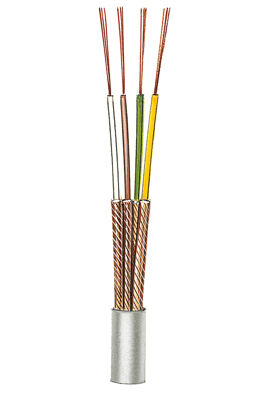 Einzeln abgeschirmte kapazitätsarme Mikrofonleitung NF6 (4 x 0,08), 4 Adern