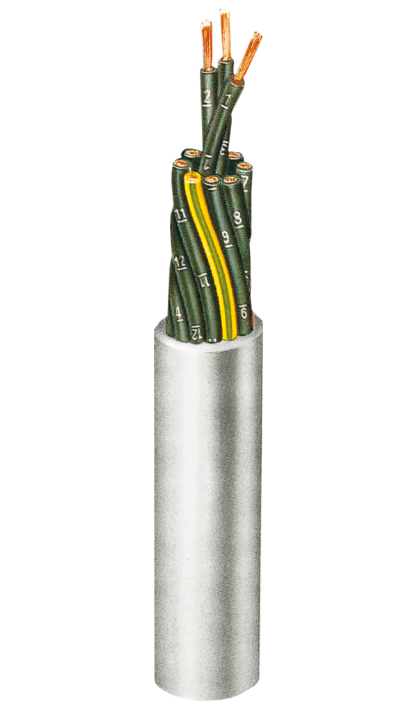 Ölbeständige Starkstrom-(500 V) Steuerleitung H05VV5-F-JZ 2,5, 5 Adern