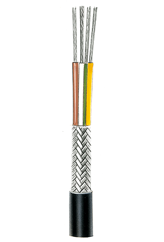 Microphone and Amplifier Cable, shielded, highly flexible NF14 (4 x 0,5), 4 Cores